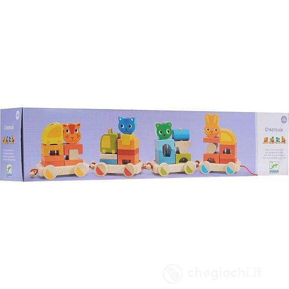 Crearoule il mio trenino in legno impilabile - Primi anni - giochi primo sviluppo (DJ06315)