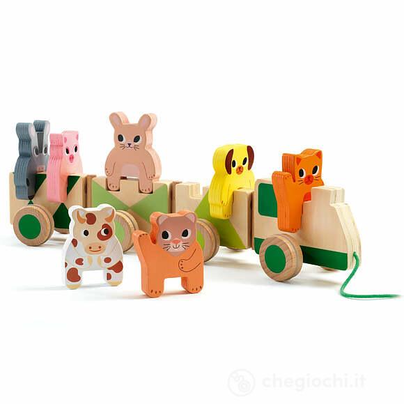 Fattoria Trainimo trenino animali - Primi anni - giochi primo sviluppo (DJ06317)