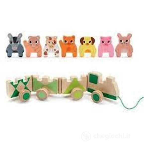 Fattoria Trainimo trenino animali - Primi anni - giochi primo sviluppo (DJ06317)