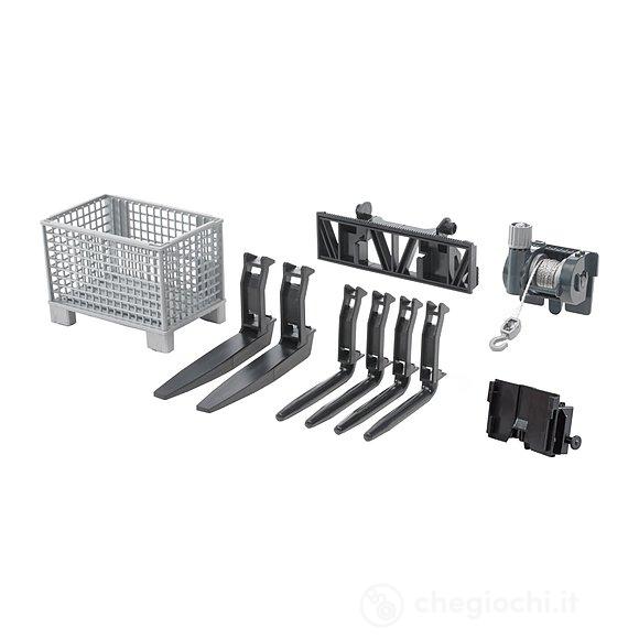 Accessori Trattore Forche Cesta e Verricello  (02318)