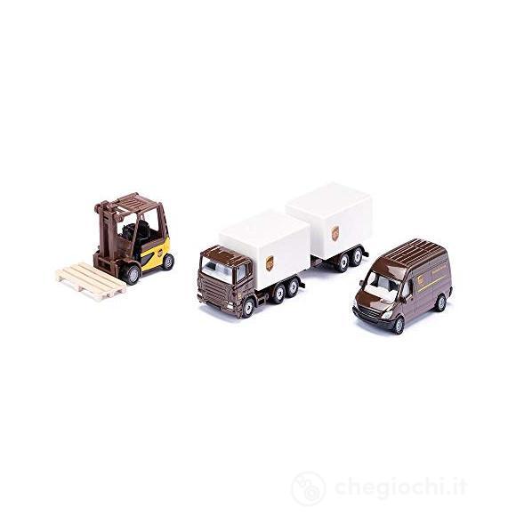 Veicoli Set logistica UPS: Camion Furgone Muletto (6324)