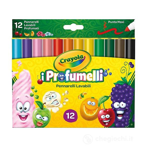 I Profumelli - 12 Pennarelli Punta Maxi Lavabili Profumati (58-8337)