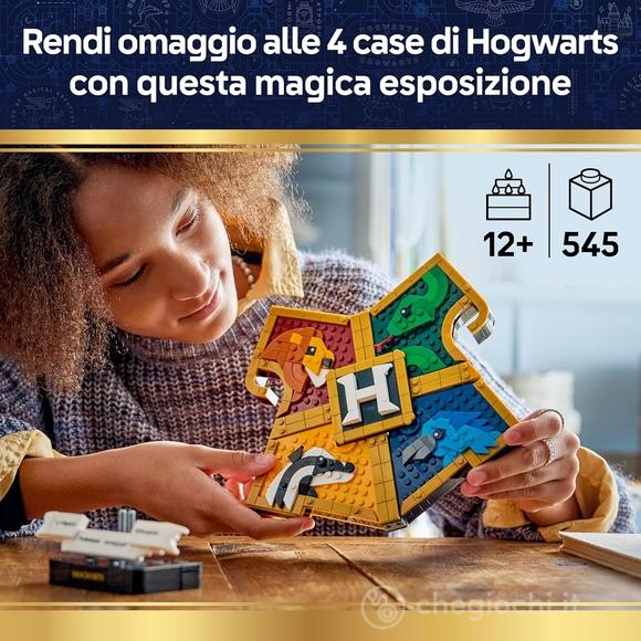 LEGO Harry Potter 76462 Stemma della Casa di Hogwarts, Giocattolo Wall Art 3D con Animali, Regalo di Compleanno per Bambini 12+