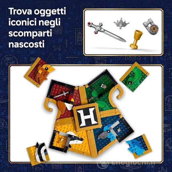 LEGO Harry Potter 76462 Stemma della Casa di Hogwarts, Giocattolo Wall Art 3D con Animali, Regalo di Compleanno per Bambini 12+