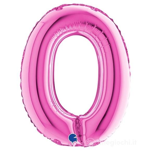Palloncino Mylar 14'' (35cm) Lettera O Fuxia