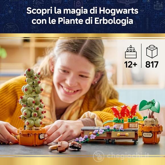LEGO Harry Potter 76474 Piante di Erbologia di Hogwarts, Giocattolo Interattivo con Piante Finte e Fiori in Vaso, Regalo 12+