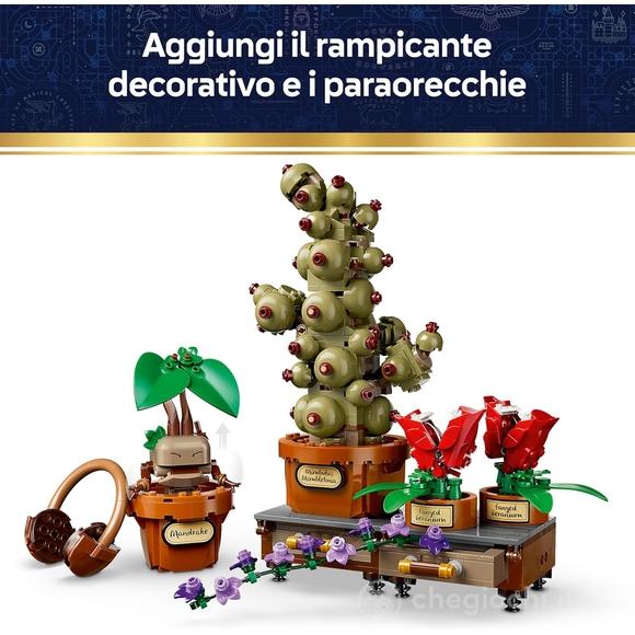 LEGO Harry Potter 76474 Piante di Erbologia di Hogwarts, Giocattolo Interattivo con Piante Finte e Fiori in Vaso, Regalo 12+