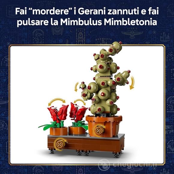 LEGO Harry Potter 76474 Piante di Erbologia di Hogwarts, Giocattolo Interattivo con Piante Finte e Fiori in Vaso, Regalo 12+