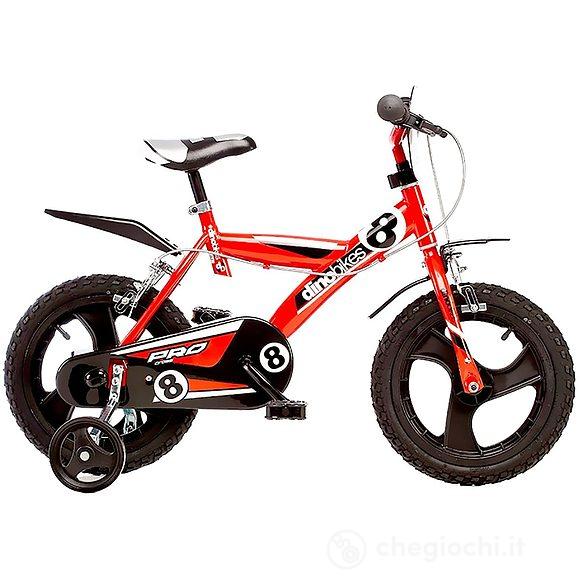 Bicicletta 14"  con rotelle e doppio freno