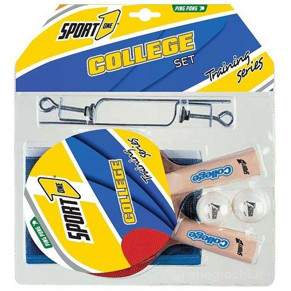 Set Ping Pong college 2 racchette + 2 palle + rete con morsetti in bivalva (708800096)