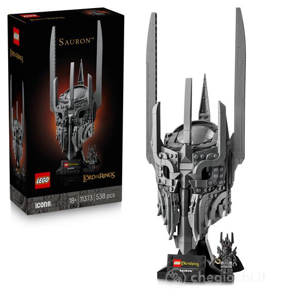 LEGO Icons 11373 Il Signore degli Anelli: Elmo di Sauron, Kit di Modellismo per Adulti, Regalo Fai da Te per i Fan dei Film