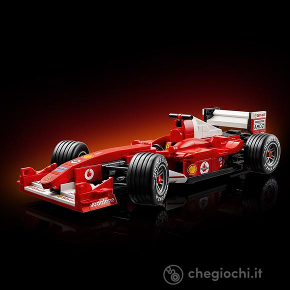 LEGO Icons 11375 Ferrari F2004 e Michael Schumacher, Modello di Auto F1 per Adulti, Regalo per i Fan degli Sport Motoristici