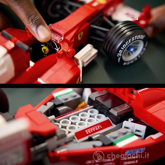 LEGO Icons 11375 Ferrari F2004 e Michael Schumacher, Modello di Auto F1 per Adulti, Regalo per i Fan degli Sport Motoristici
