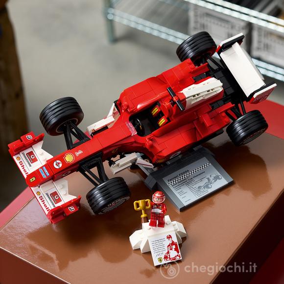 LEGO Icons 11375 Ferrari F2004 e Michael Schumacher, Modello di Auto F1 per Adulti, Regalo per i Fan degli Sport Motoristici