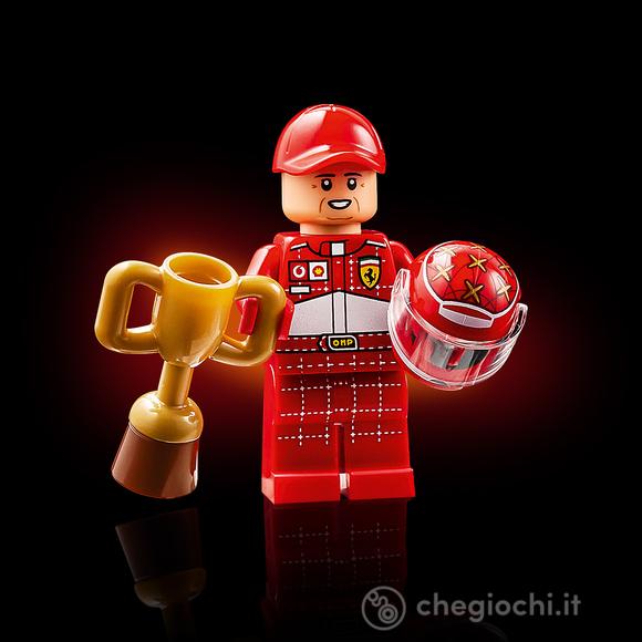LEGO Icons 11375 Ferrari F2004 e Michael Schumacher, Modello di Auto F1 per Adulti, Regalo per i Fan degli Sport Motoristici
