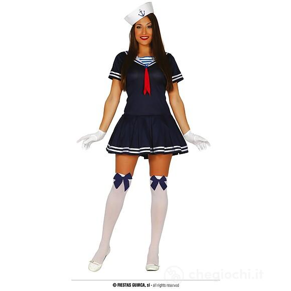 Costume Donna Marinaretta Marinaia Blu Taglia M (84359)