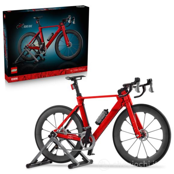 LEGO Icons 11380 Bici da Corsa, Kit Modellismo per Adulti con Pneumatici, Deragliatore e Supporto, Regalo per Fan di Ciclismo