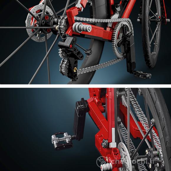 LEGO Icons 11380 Bici da Corsa, Kit Modellismo per Adulti con Pneumatici, Deragliatore e Supporto, Regalo per Fan di Ciclismo