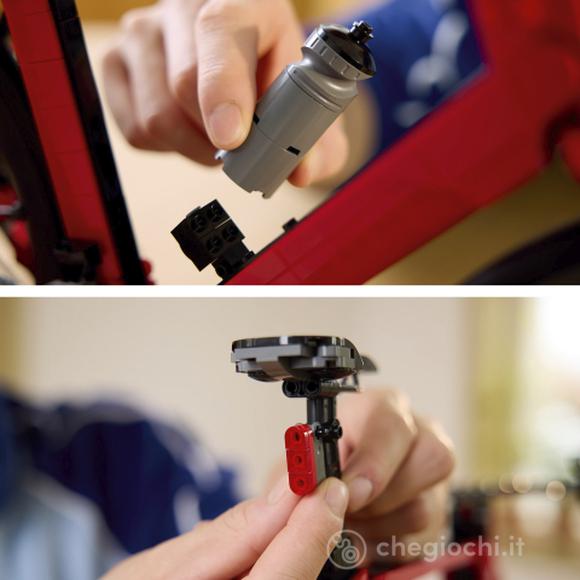 LEGO Icons 11380 Bici da Corsa, Kit Modellismo per Adulti con Pneumatici, Deragliatore e Supporto, Regalo per Fan di Ciclismo
