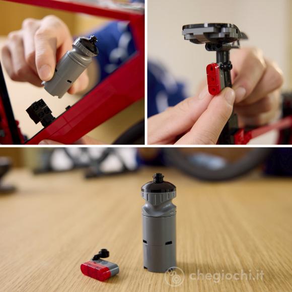 LEGO Icons 11380 Bici da Corsa, Kit Modellismo per Adulti con Pneumatici, Deragliatore e Supporto, Regalo per Fan di Ciclismo
