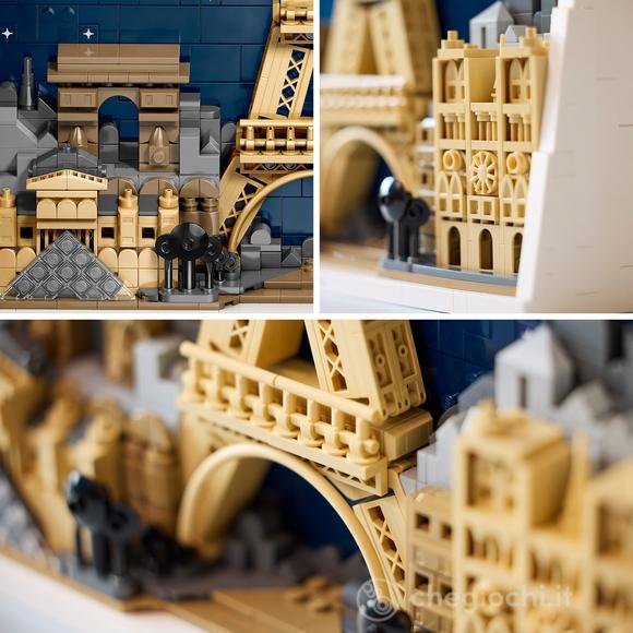 LEGO Architecture 21064 Parigi – La Città dell’Amore, Modellino da Costruire per Adulti, Decorazione per Casa o da Parete 3D
