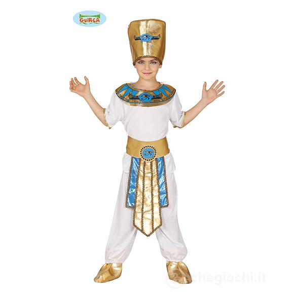 Costume Bianco Faraone Re Egiziano Bambino Taglia 7-9 Anni (83366)