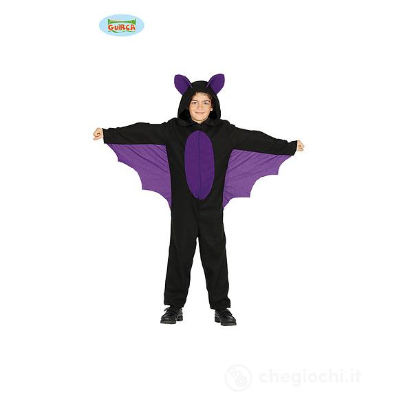 Costume Pipistrello Nero E Viola Bambino Taglia 3-4 Anni (87370)