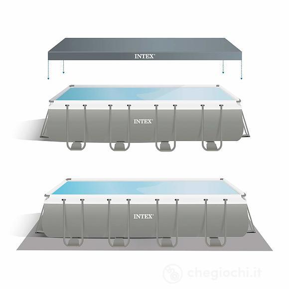 Piscina Ultra Frame 549x274x132 cm con Pompa Sabbia, Doppia scaletta, Telo Copertura (26356)