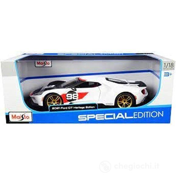 Ford GT 2021 Ford Heritage (White,Black With# 98) - 1:18