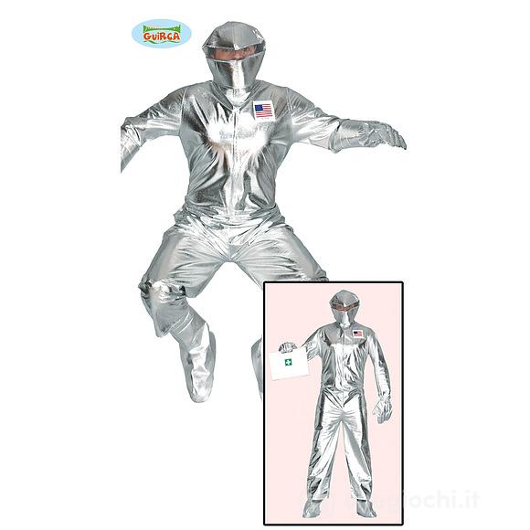 Costume Uomo Tuta Argento Astronauta Taglia L (80391)