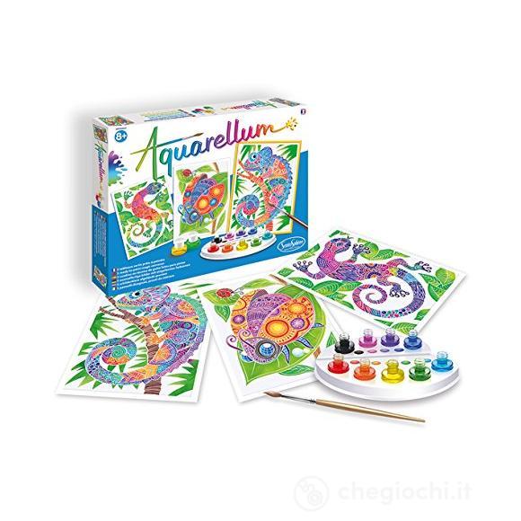Sentosphere SEN6392 3906392 - Set di pittura Aquarum per bambini, animali, grandi modelli da colorare, kit creativo, fai da te