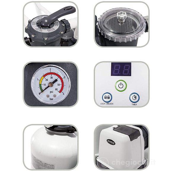 Pompa a Sabbia - Flusso Acqua: 10.500 l/h, Flusso Sistema: 8.000 l/h (26648)