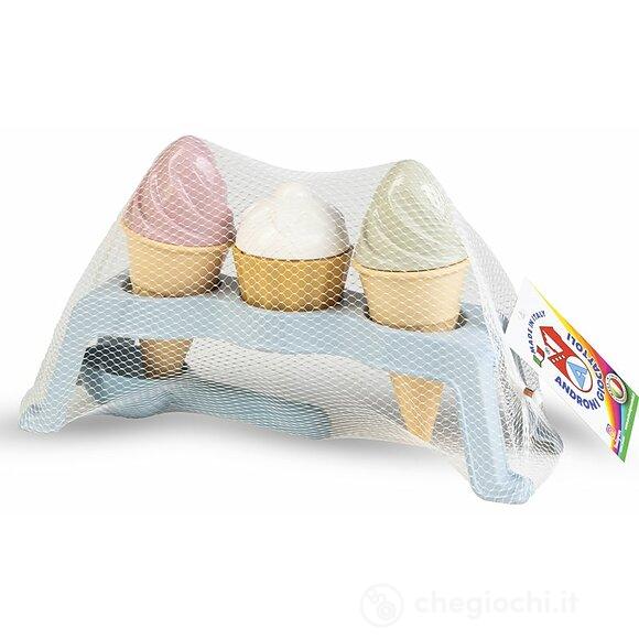Set 2 coni gelato e cupcake con supporto