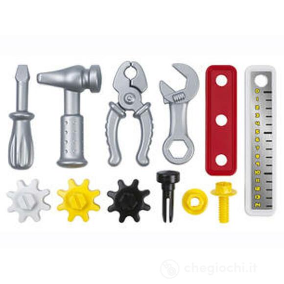 Tavolo da lavoro rosso con valigetta degli attrezzi 19 pz (7600002407)