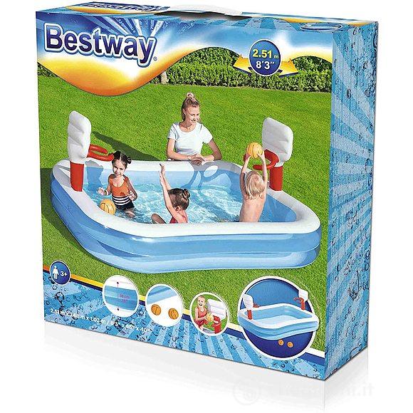 Piscina Family Basketball 251x168x102 cm Contiene 2 Palle Per Giocare