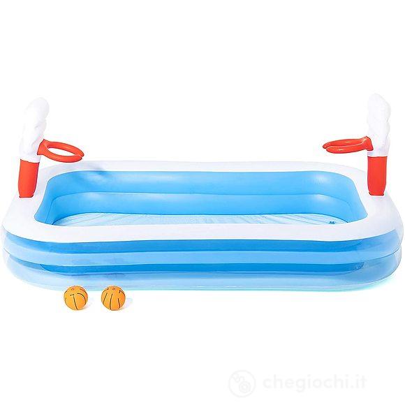 Piscina Family Basketball 251x168x102 cm Contiene 2 Palle Per Giocare