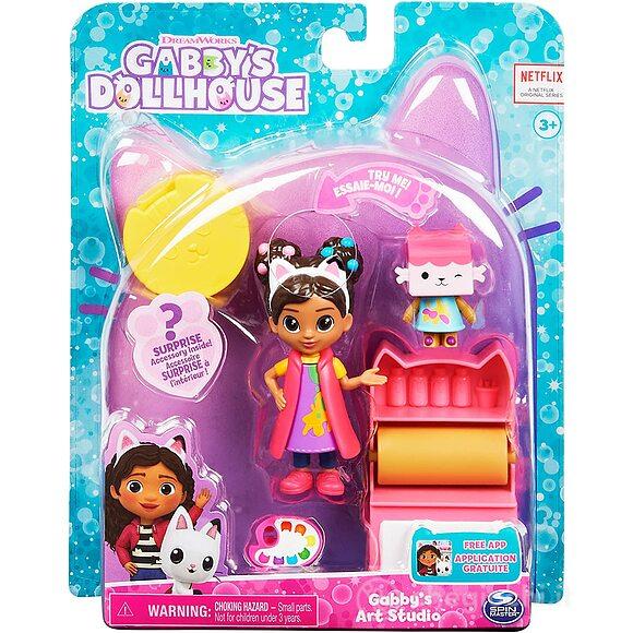 Gabby's Dollhouse, Mini set Studio d'arte, con Gabby e Baby Scatola