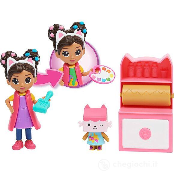 Gabby's Dollhouse, Mini set Studio d'arte, con Gabby e Baby Scatola
