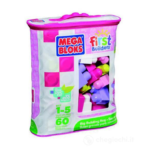 Nuova sacca ECO friendly Maxi mattoncini 60 pezziRosa (8417)