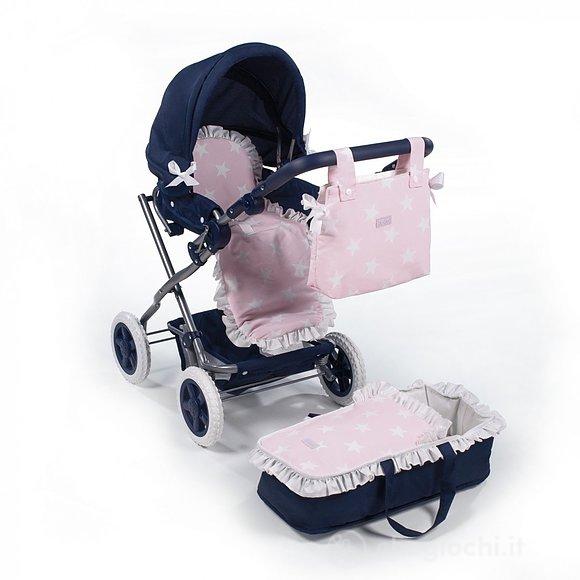 Carrozzina Blu Carlota grande (53x42x85 Cm) (60418)