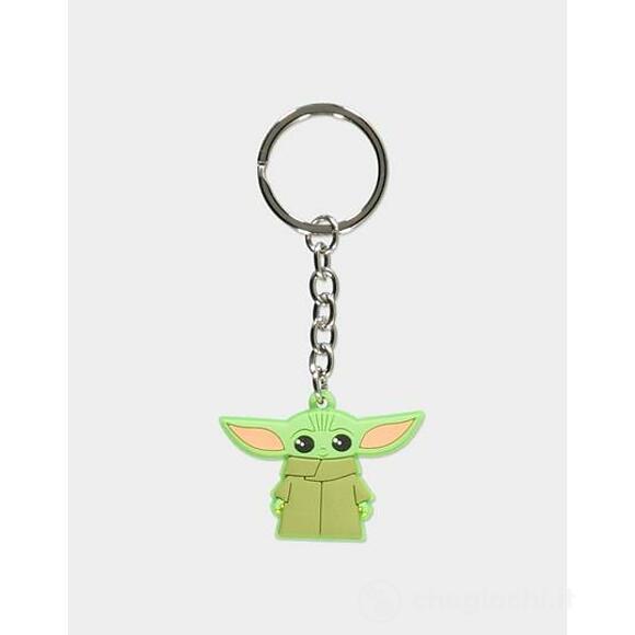 Star Wars: The Mandelorian - Baby Yoda Rubber Keychain Silver (Portachiavi)