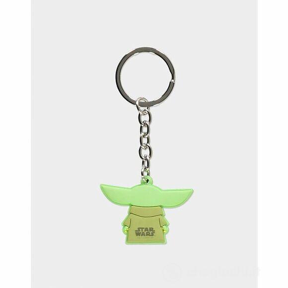 Star Wars: The Mandelorian - Baby Yoda Rubber Keychain Silver (Portachiavi)