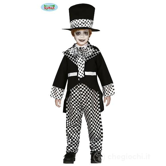 Costume Cappellaio Pazzo Bianco E Nero Bambino Taglia 10-12 Anni (83430)