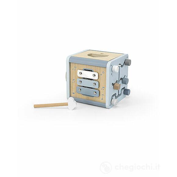 Cubo Attività In Legno - Azzurro - 5 In 1