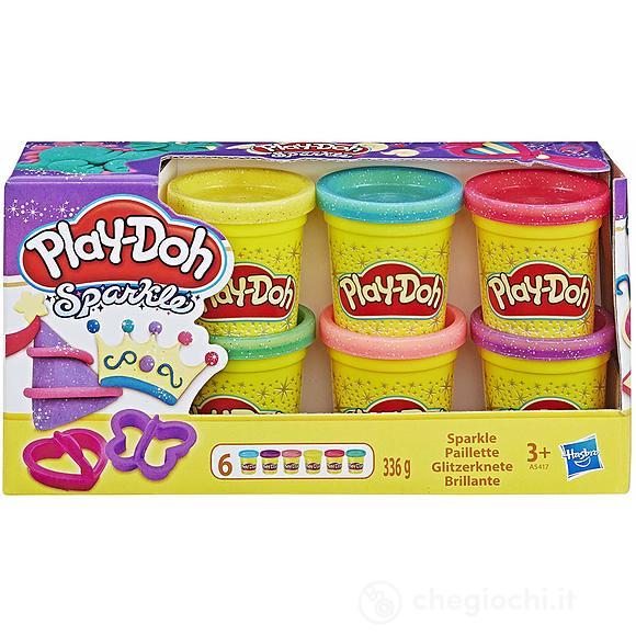 Play-Doh Glitter 6 Vasetti