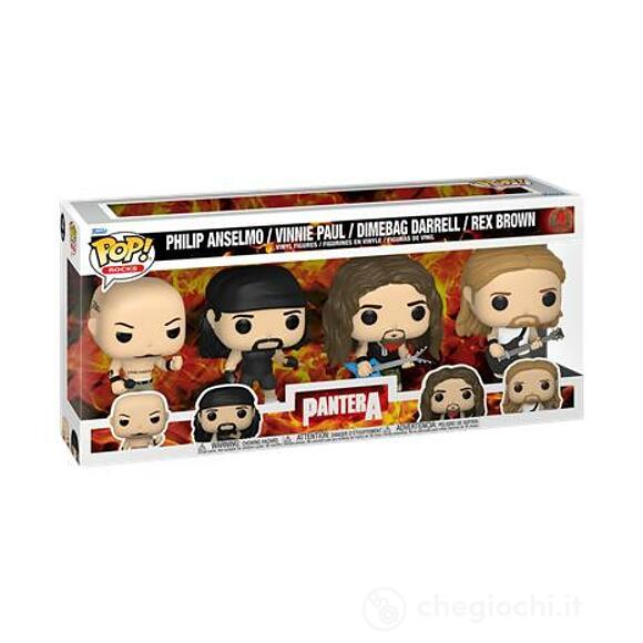 Pantera: Funko Pop! Rocks (4 Pack) Phil Anselmo / Vinnie Paul / Dimebag Darrell / Rex Brown