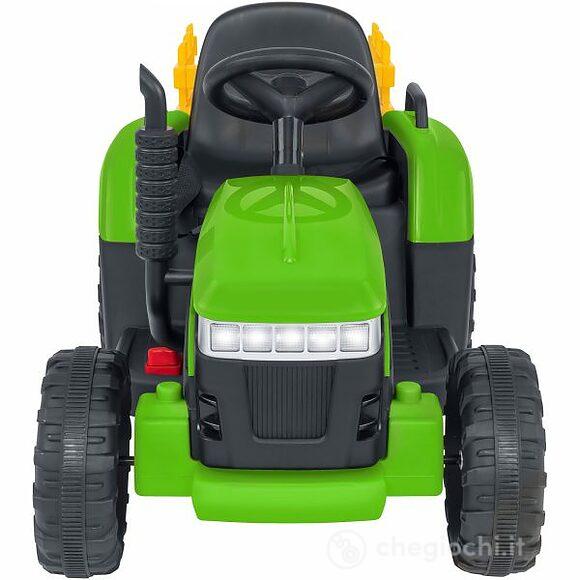  Trattore Elettrico Verde con Rimorchio Removibile (40434)