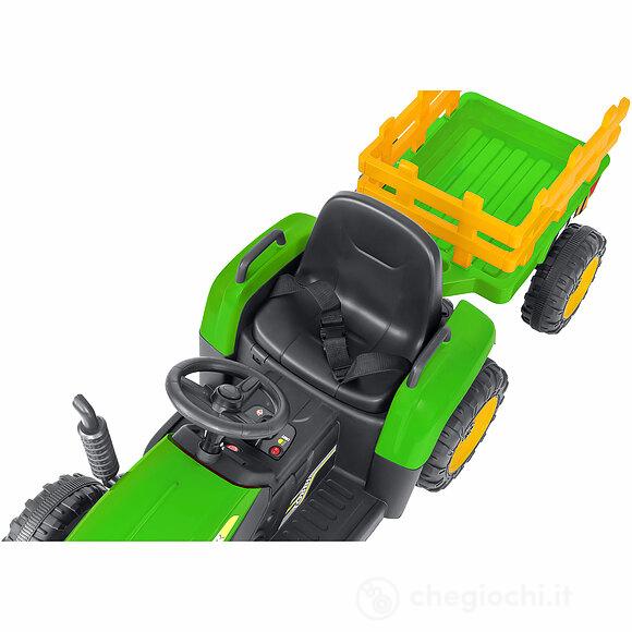  Trattore Elettrico Verde con Rimorchio Removibile (40434)