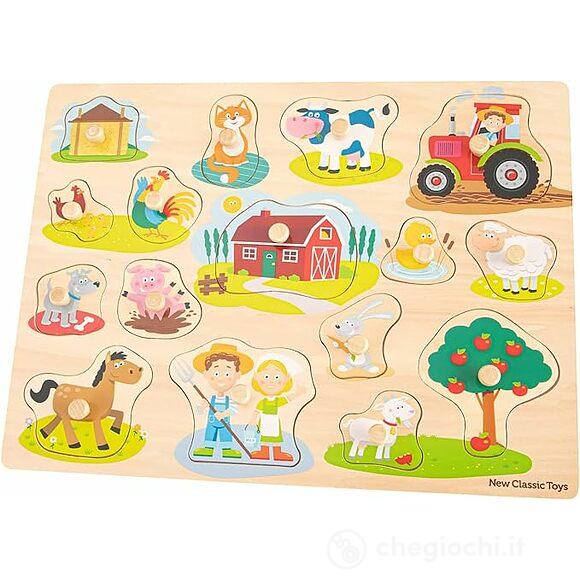 Peg Puzzle Fattoria 16 Pz (10440)