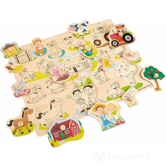 Peg Puzzle Fattoria 16 Pz (10440)